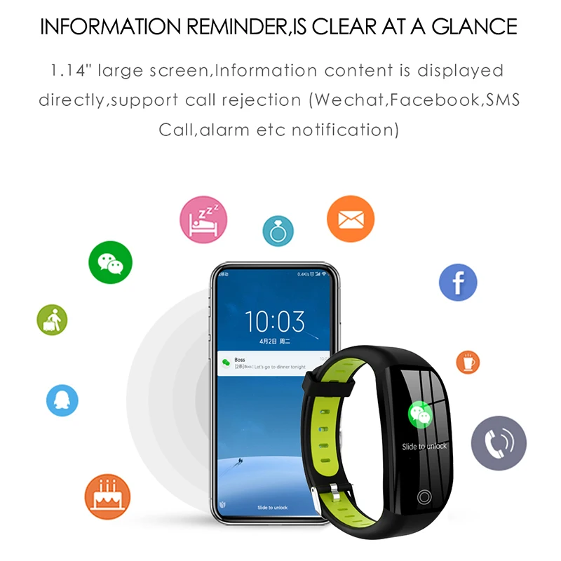 Умный Фитнес браслет F21 с пульсометром трекер активности шагомер Smartband для мужчин