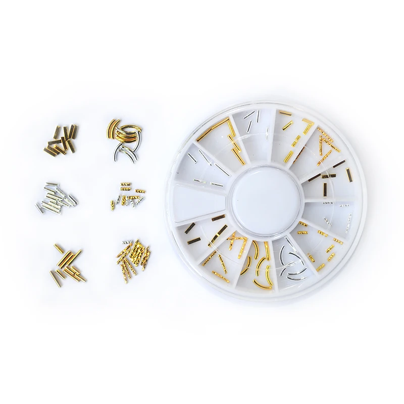 

LCJ 1 wheel Latest Japanese Style Nail Art Jewelry Decoration Gold Silver Bar DIY Foil Manicure Fashion Tips#YZW-JYT