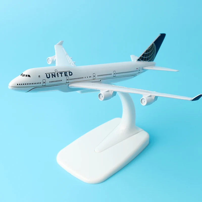 16 см Boeing 747 400 United Airline модель самолета сплава B747 авиационные модели Модель стенд