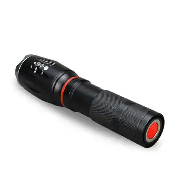 

T6+COB Tactical Military LED Flashlight Torch Zoomable 5-Mode For 18650 powerful led flashlight laser pointer #3S20