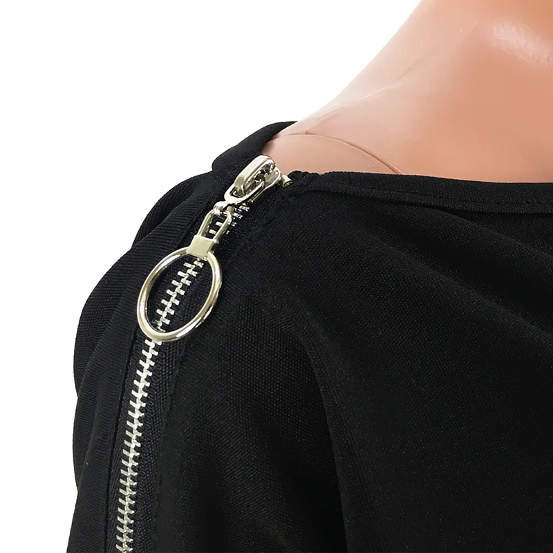 2019 Off Shoulder Zipper Design Skinny Bodycon Jumpsuits Women Casual Solid Slim Fit Streetwear Outfits Pants 2019 Off Shoulder Zipper Design Skinny Bodycon Jumpsuits Women Casual Solid Slim Fit Streetwear Outfits Pants