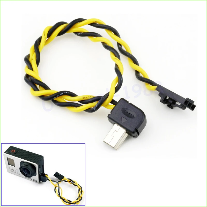 1 шт. кабель LS4G для Gopro Hero3 USB 90 градусов AV видео выхода FPV Hero 3 оптовая продажа Прямая