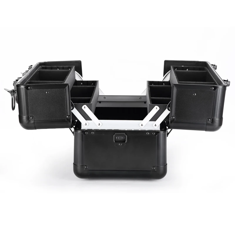 Hot Sale Professional Aluminium alloy Make up Box Makeup Case Beauty Case Cosmetic Bag Multi Tiers Lockable Jewelry Box Hot Sale Professional Aluminium alloy Make up Box Makeup Case Beauty Case Cosmetic Bag Multi Tiers Lockable Jewelry Box