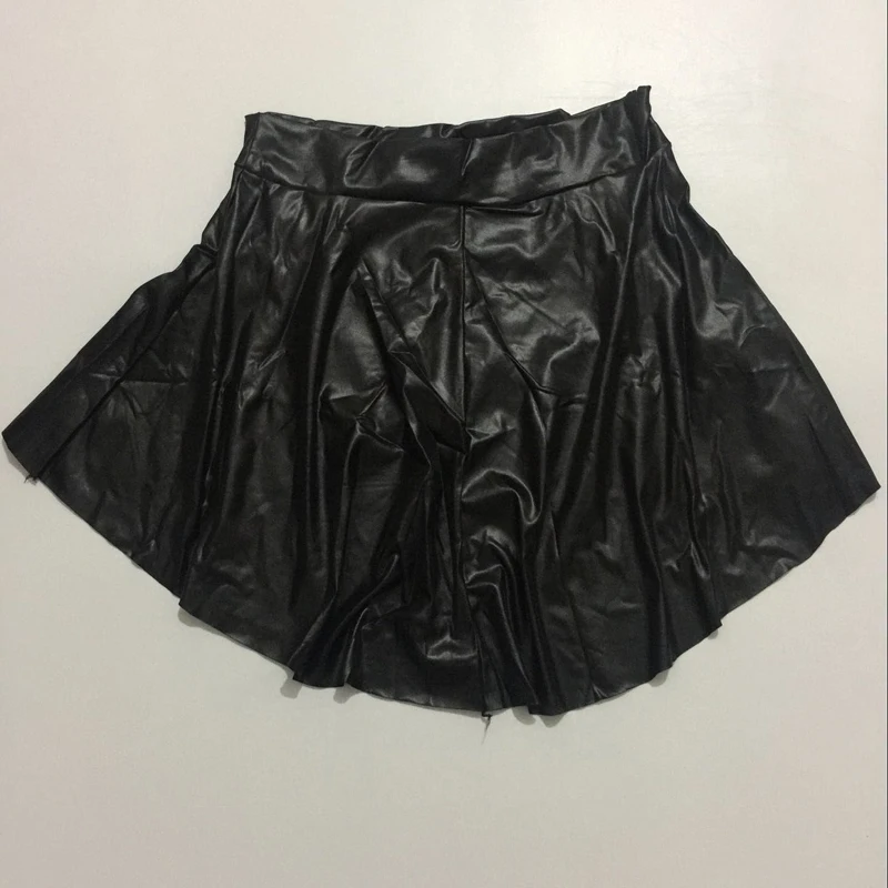 Женская летняя и осенняя Расклешенная юбка из искусственной кожи с завышенной талией размера плюс UK большого размера, XS-5XL