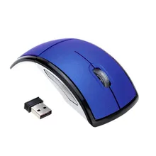 New Gaming Mouse Fashion USB Wireless 2.4GHz Arc Folding Mouse for Laptop Tablet PC Computers QJY99