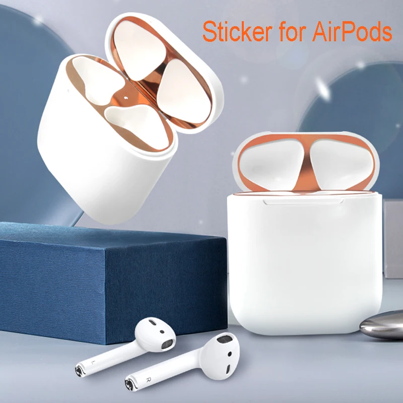 

Ultra Thin Sticker for Apple Airpods Removable Skin Dustproof Protective Sticker 1 2 Case Charging Box Cover Earphone Decoration