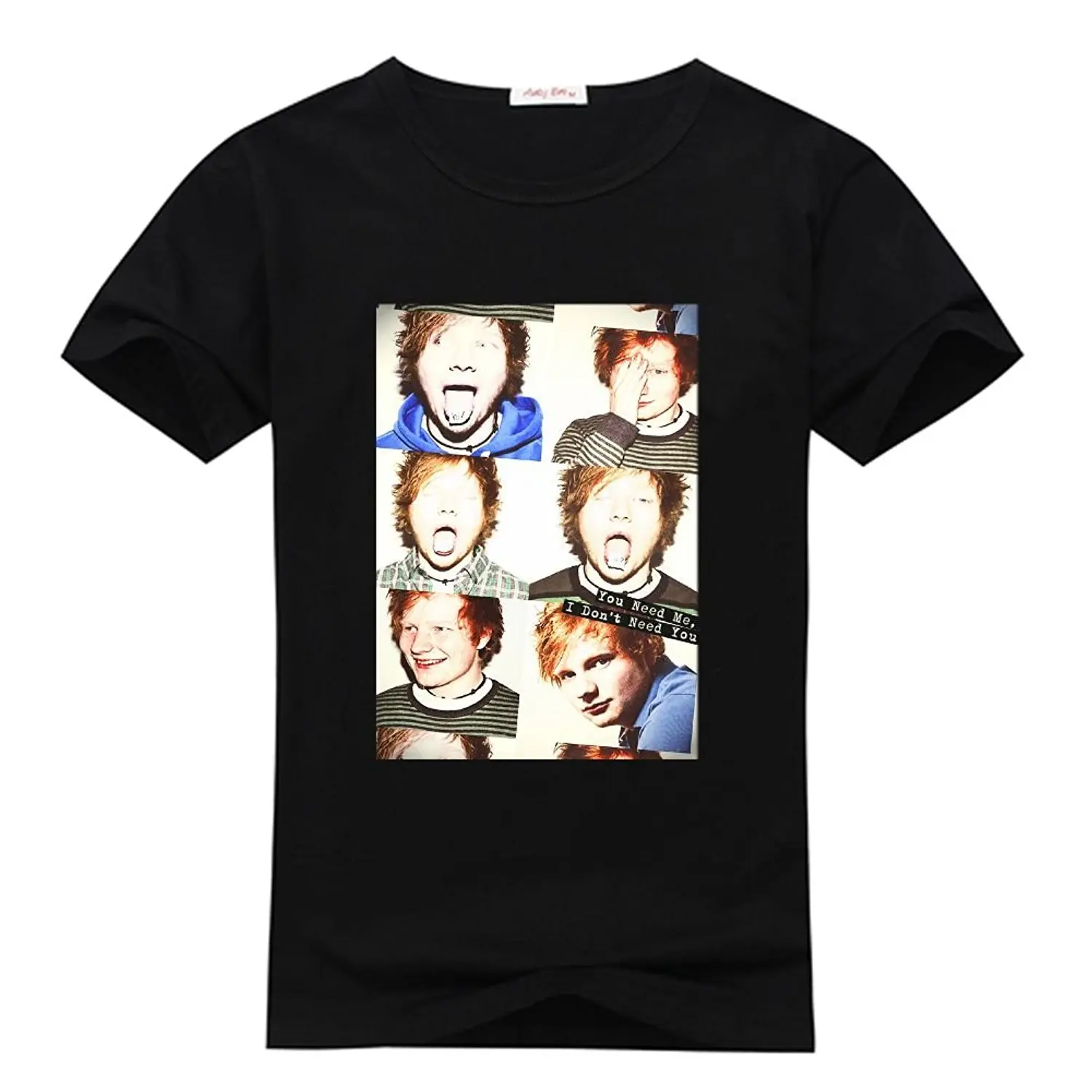 Обычный Хлопок Футболки Мужские Zhbtshirt Пользовательские Эд Ширан Мужская T Shrits Diy