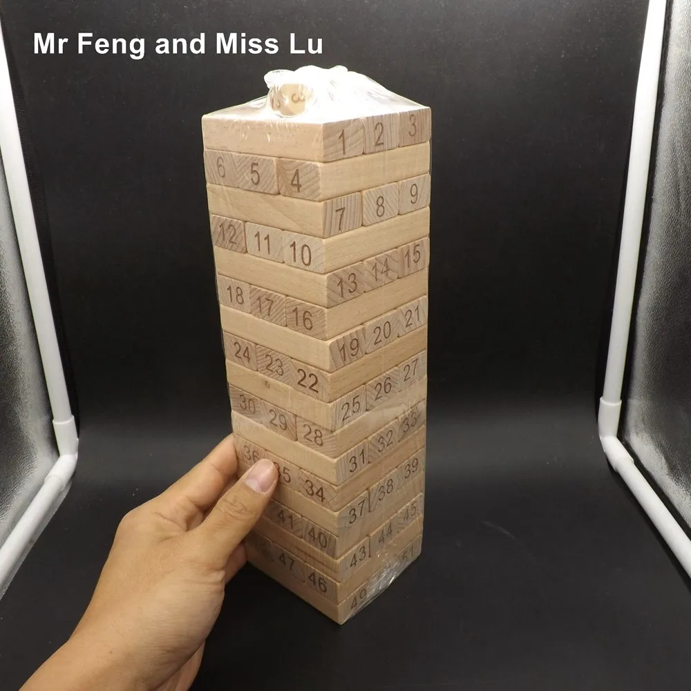 Buy 51 pcs Hard Wood Original Colour Wooden Block