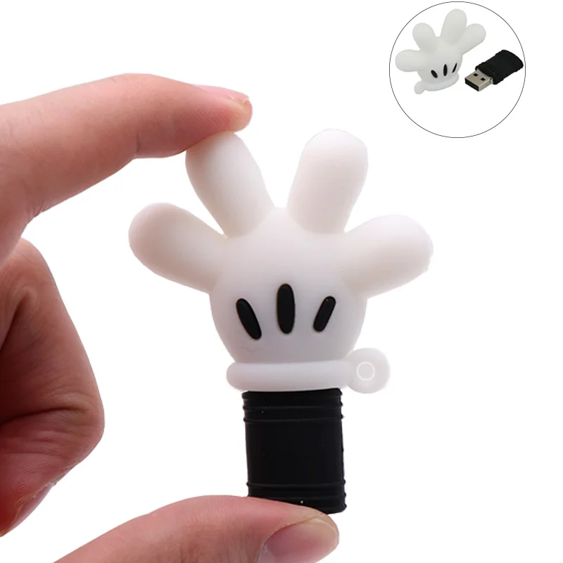 

Cartoon cute Mickey hand usb flash drive 4GB 8GB 16GB 32GB 64GB real capacity pen drive mini computer gift pendrive cle usb2.0