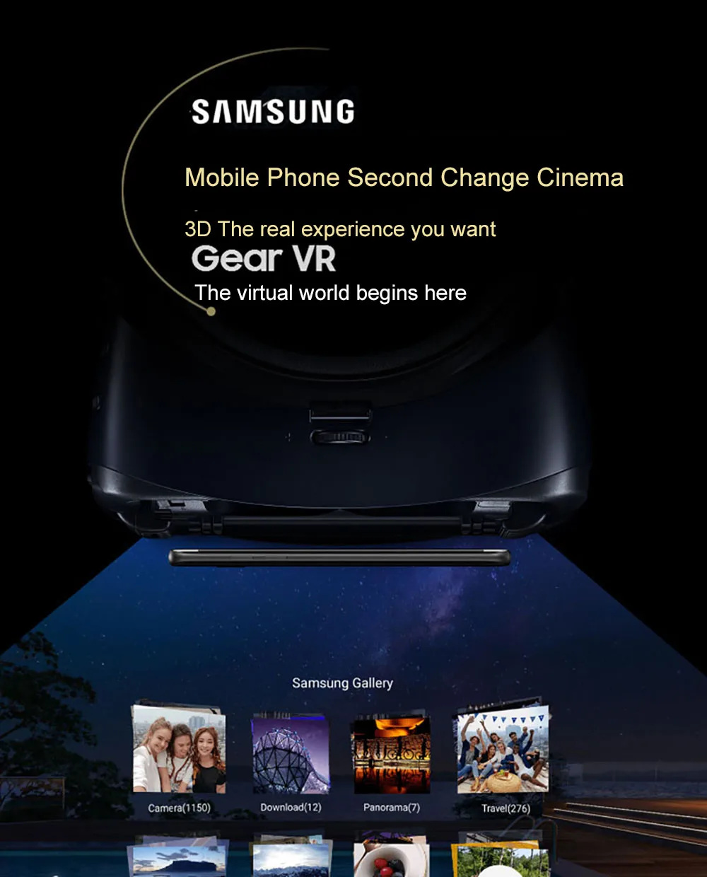 Gear VR 4.0 3D Glasses Gyro Sensor Virtual Reality Helmet Built For Samsung Galaxy Note 7 S6 S6 Edge+ S7 S8 S8plus S9  S7Edge