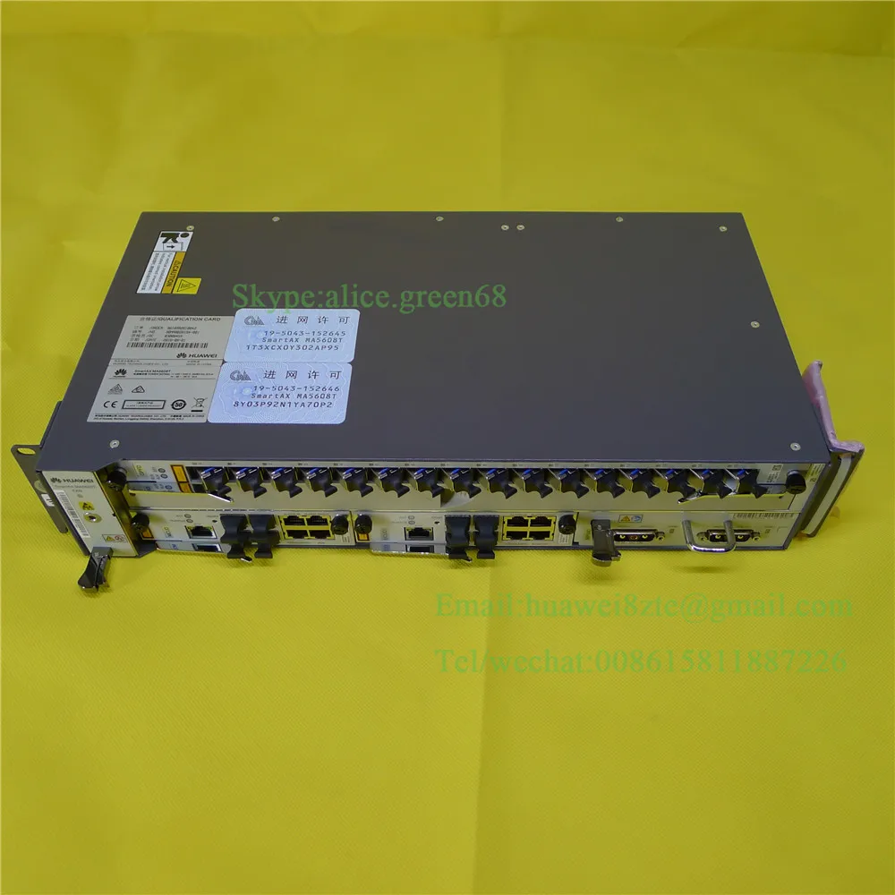 Hua wei 19"inch mini OLT MA5608T with 2*10G uplink board MCUD1+1*DC ...