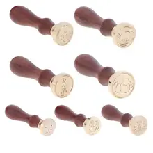 Tier Muster DIY Retro Gewohnheiten Versicherung Wachs Dichtung Stempel Post mit Griff(China)