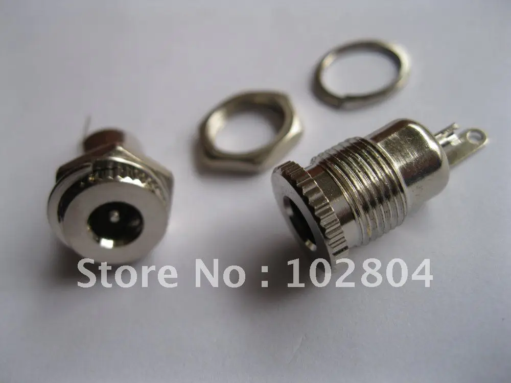 

50 pcs DC Power Jack 5.5x2.1mm Heavy Duty Metal Chassis Jack Socket Solder Type