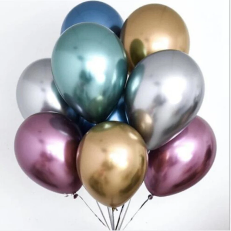 

10PCS 12inch Metallic Balloons Gold Sliver Chrome Metal Pearl Latex Balloons For Baby Shower Birthday Party Decoration Supplies