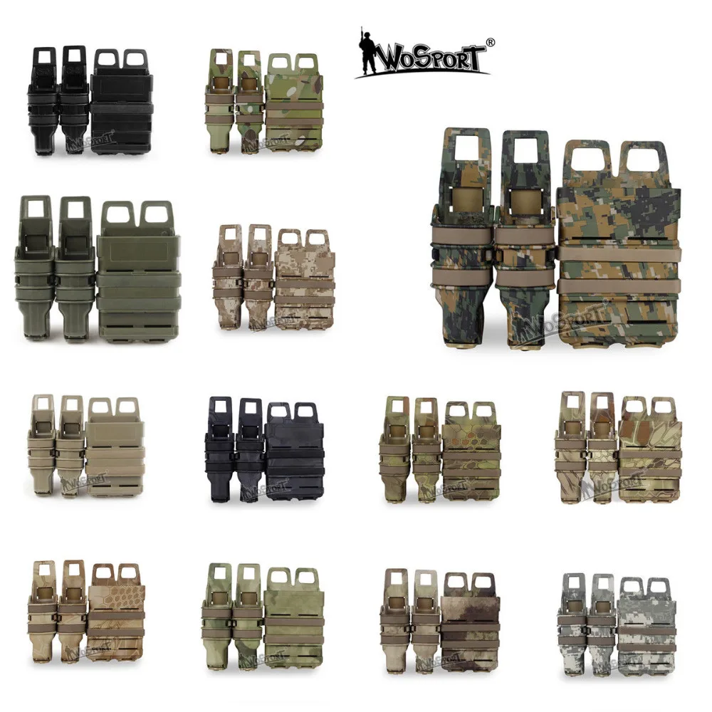 WoSporT тактическая быстрая Магнитная сумка кобура журнал набор 2 в 1 Molle Strike System 13