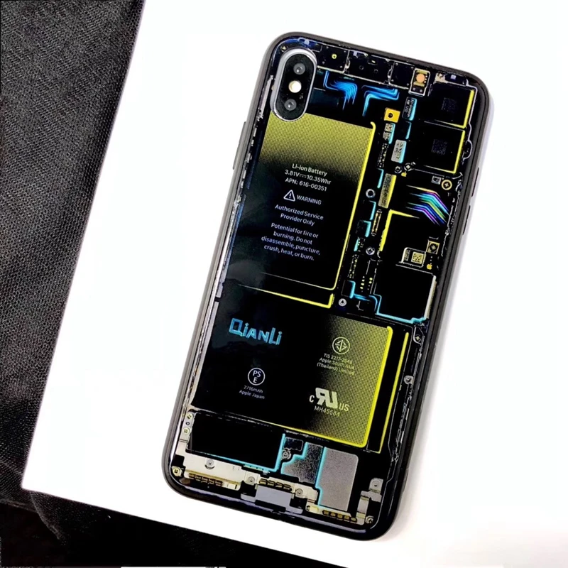 Что находится внутри телефона abay brand battery Case for iPhone6 6S 6Plus high quality glass back for iPhone7