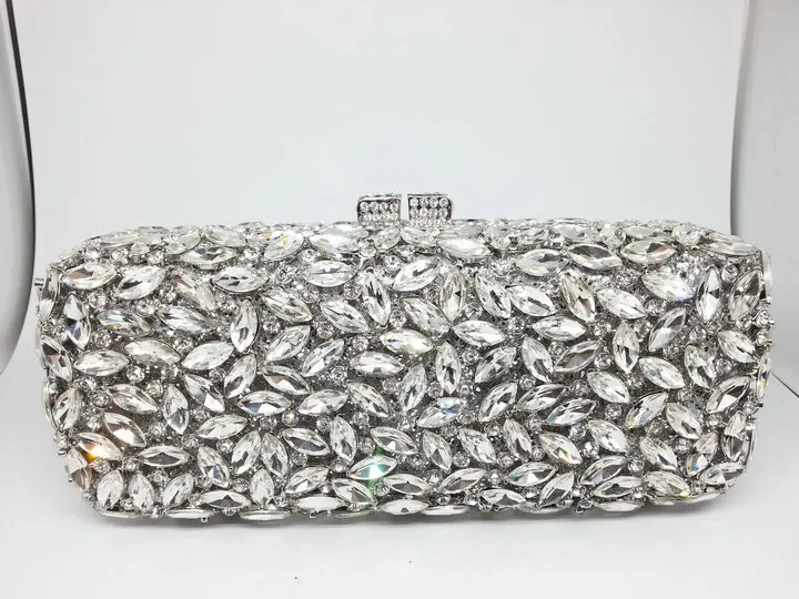 Gift Box Pack Las Evening Silver Crystal Bags Bridesmaids