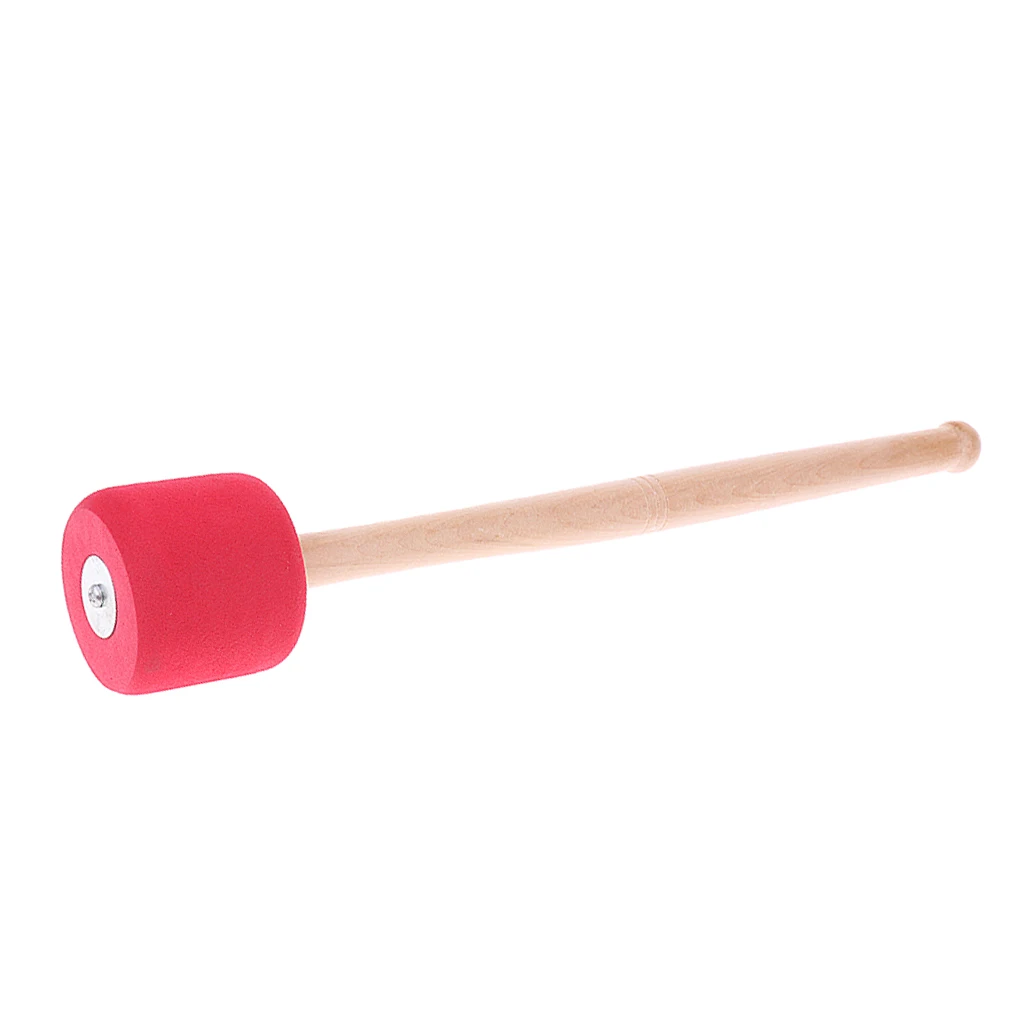 Bass Drum Mallet Stick Foam Mallet Percussion with Wood Handle for Drummer Bands Musical Playing Length 33cm