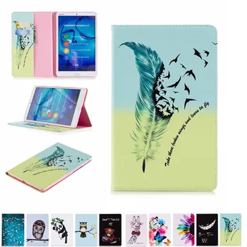 

Ultra Slim Print Cartoon Flip Stand Leather Skin Shell Cover Funda Case For Huawei Mediapad M5 8.4 SHT-W09 SHT-AL09 Tablet