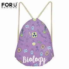 FORUDESIGNS/любовники биологии, женская сумка на шнурке, повседневный пляжный рюкзак для девочек и мальчиков, маленький рюкзак для книг