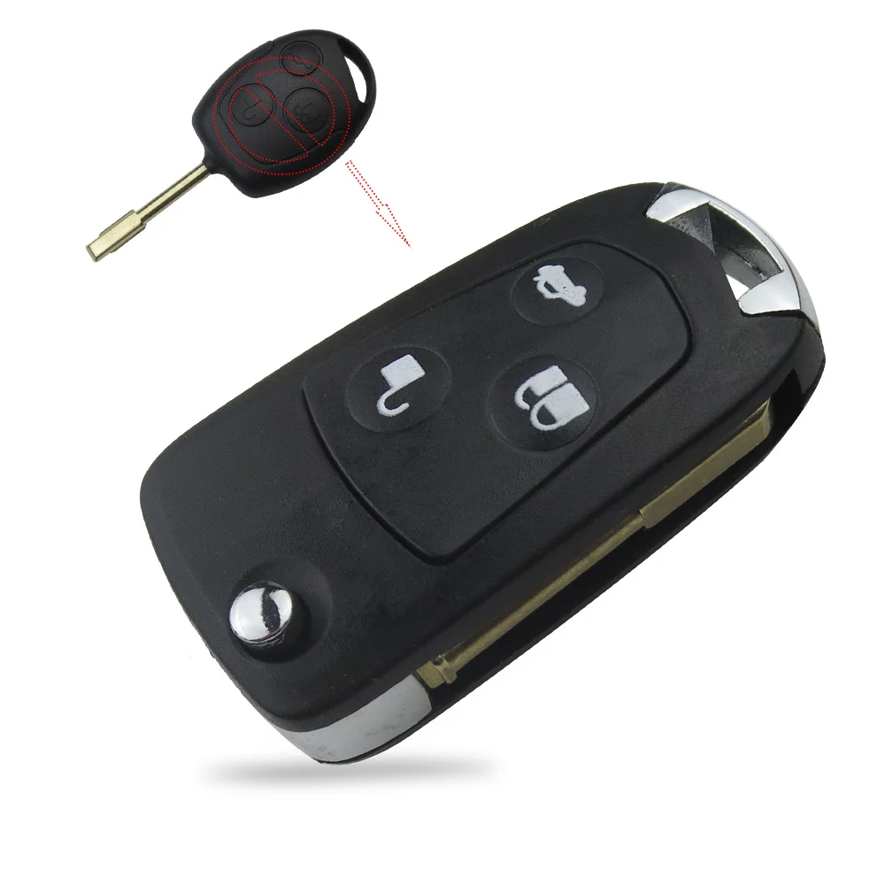 OkeyTech для Ford Focus Mondeo Fiesta 3 кнопки модифицированный раскладной пульт дистанционного