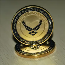 США ВВС Airman Award Aim Высокое качество Fly Fight Win монеты на военную тематику