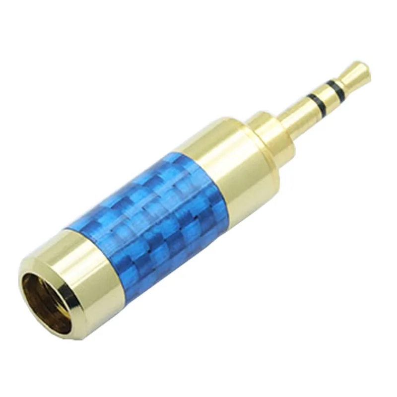 100pcs lot Stereo Jack 2 5mm 3 Poles Male Plug Carbon Fiber 3 Pin 2 5mm Plug Soldering Headphone Wire Connector for 6MM Cable