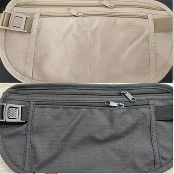 

Resistant Nylon plus Travel Pouch Marsupio in vita Hidden Passport Money Waist Belt Bag Slim Secret Security Hidden Wallet
