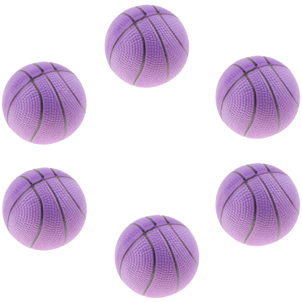 6pcs Mini Bouncing Jumping Ball Indoor Outdoor Kids Pretend Play Mini Basketball Ball Game Party Bag Fillers Kid Pet Toy Gifts