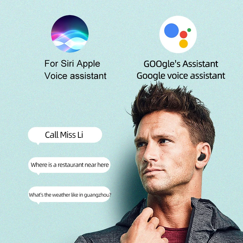 A6S TWS Bluetooth 5 0 Headsets For Redmi Airdots Wireless Earbuds Earphone Noise Cancelling Mic for Xiaomi iPhone Huawei Samsung