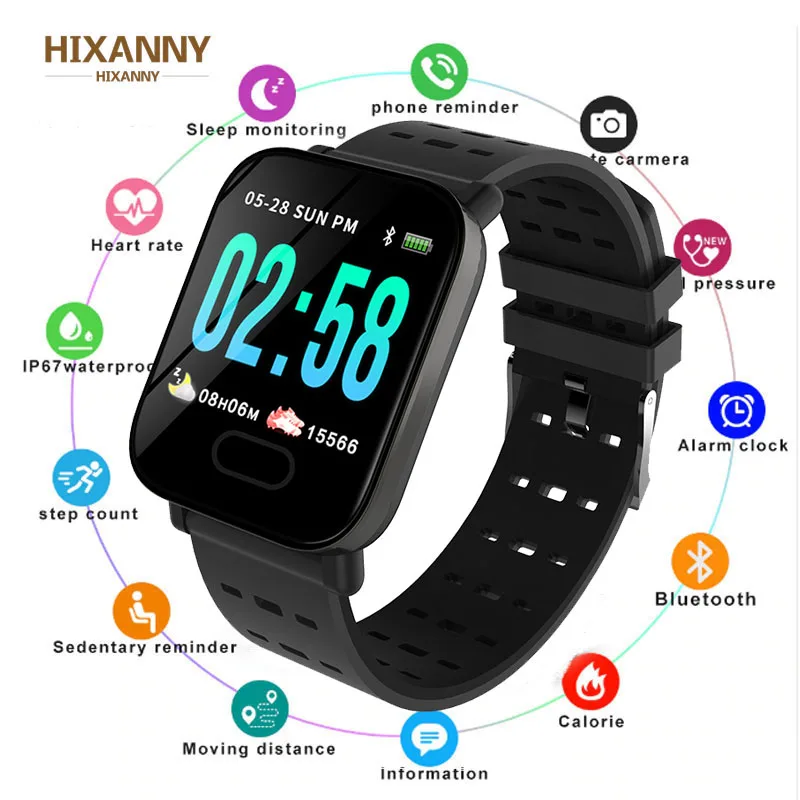 

A6 Sport Smart Watch Heart Rate Monitor Fitness Tracker Sleep Monitor Waterproof Sport Watch Band for IOS Android Gifts Reloj