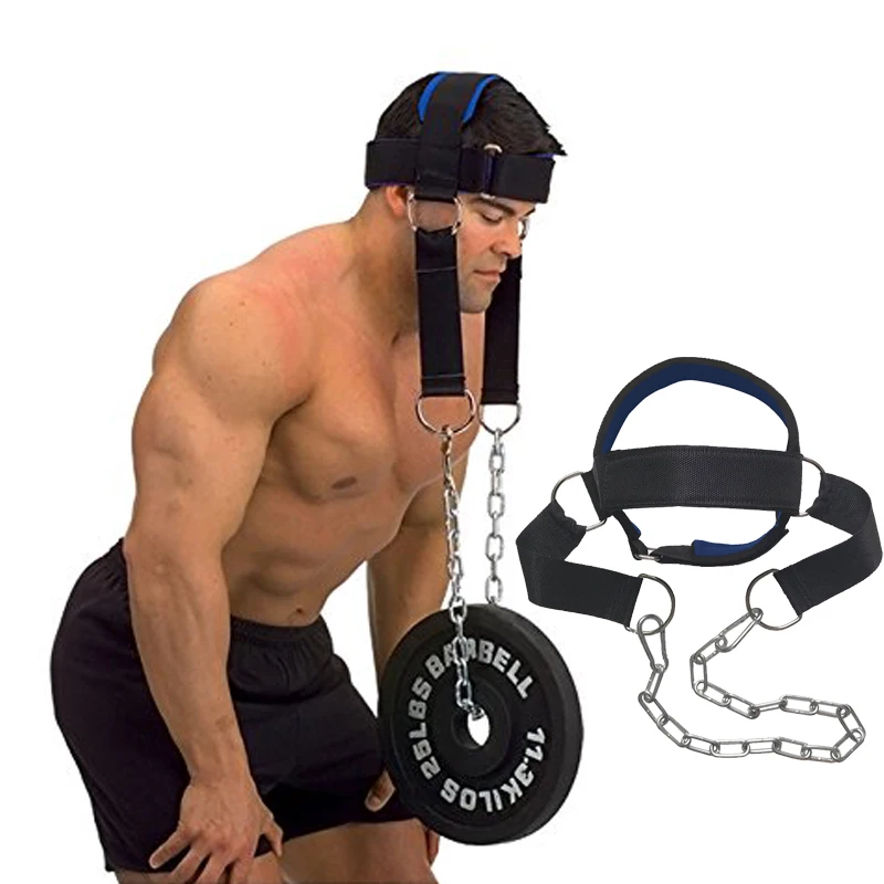 

Head Harness Update Strengh Exercise Strap With Chain Adjustable Neck Power Training Gym Fitness Weightlifting Bearing Equipment