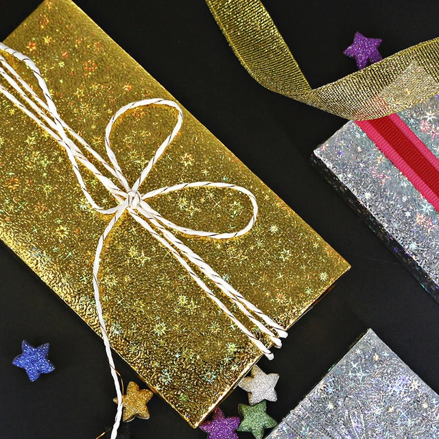 Gold Glitter Wrapping Paper