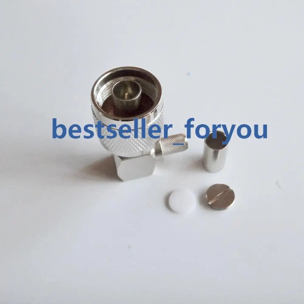

2Pcs N male plug right angle RA crimp For RG8X RG-8X LMR240 cable RF connector