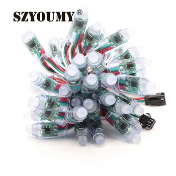 

SZYOUMY 2500pcs WS2811 2811 IC Full Color Pixel LED Module Light DC 5V 12mm IP65 Waterproof RGB Color LED Pixel Point Light