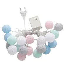 High Quality 3M 20 LED Colorful Cotton Ball LED Strings Christmas Wedding Party Fairy Lights High Quality 3M 20 LED Colorful Cotton Ball LED Strings Christmas Wedding Party Fairy Lights