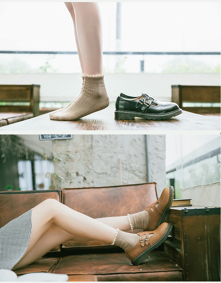 WHOHOLL/женские туфли-оксфорды на плоской подошве в британском стиле; женские осенние повседневные туфли горничной из мягкой кожи в стиле ретро с пряжкой; женские модельные туфли на плоской подошве