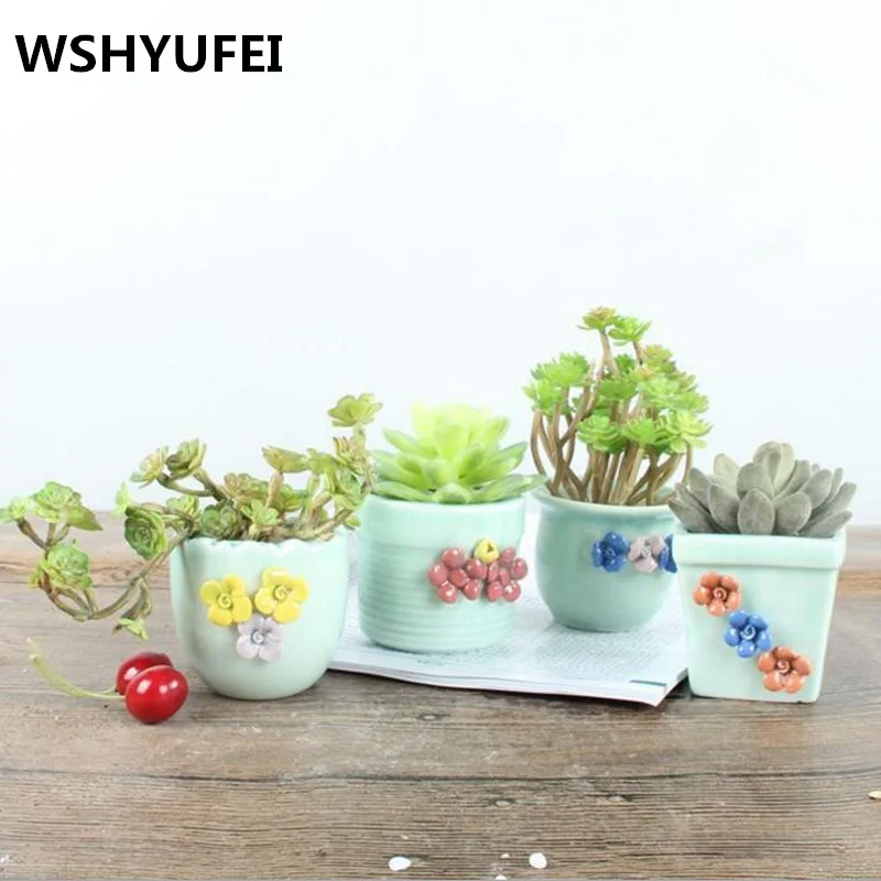 Ceramic Flowerpot Bulbasaur Succulent Planter Cute Plants Flower Pot Dropshipping Home Decoration Garden Mini | Дом и сад