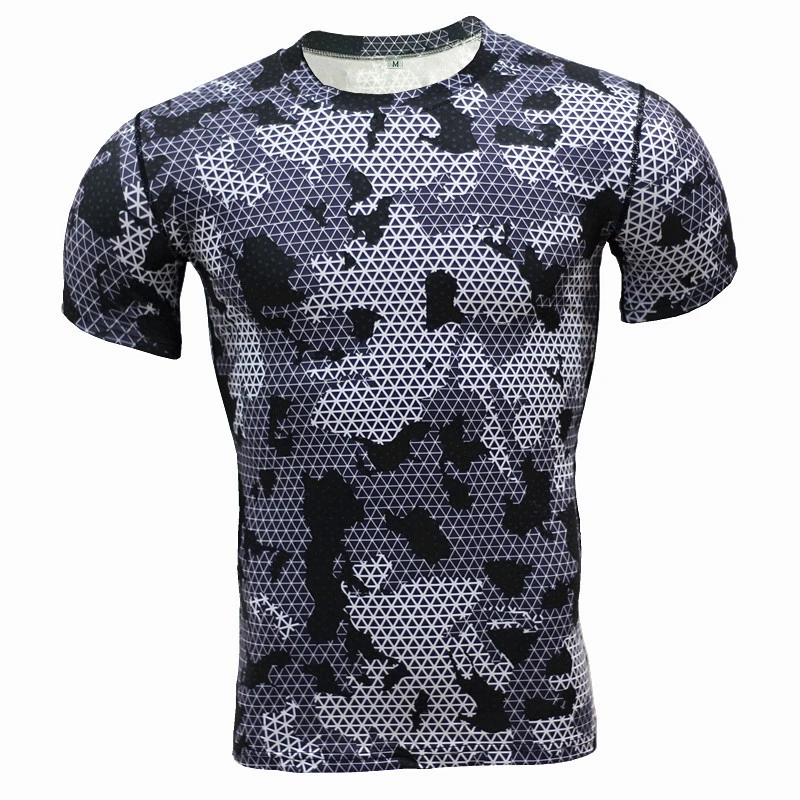 

Base Layer Camouflage 3D Print T Shirt Fitness Tight Quick Dry Camo Shirt Top Tees Crossfit Compression T Shirt Men Dropshipping