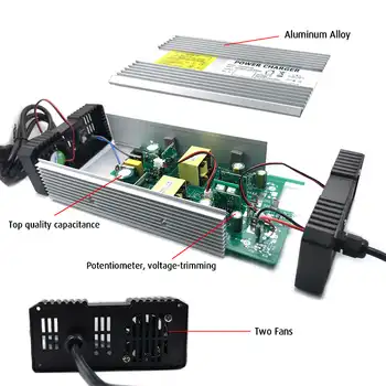 YZPOWER 67.2V 5A Lithium Battery Charger for 60V Li-ion Polymer Scooter With CE ROHS 100V - 240V AC