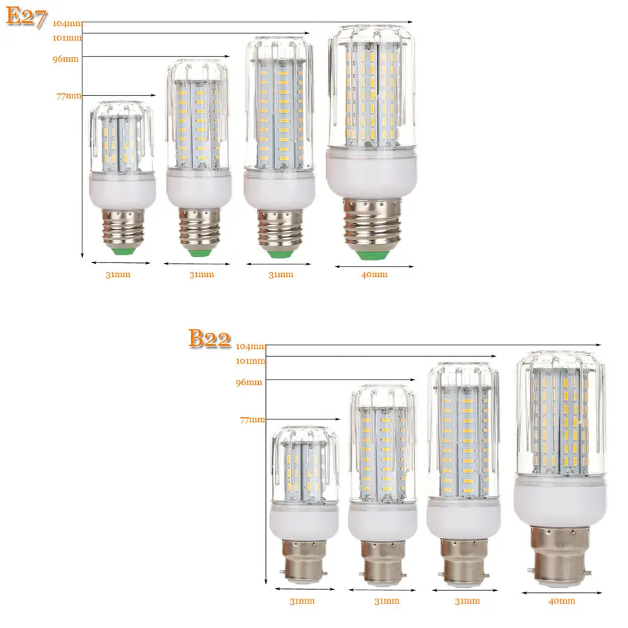 E27 затемнения светодиодный лампы кукурузы AC 220V B22 штык светодиодный энергосберегающий светильник вишневого дерева огни 45 64 80 126 светодиодный s 12 Вт 18 Вт 21W 25W светильники для дома