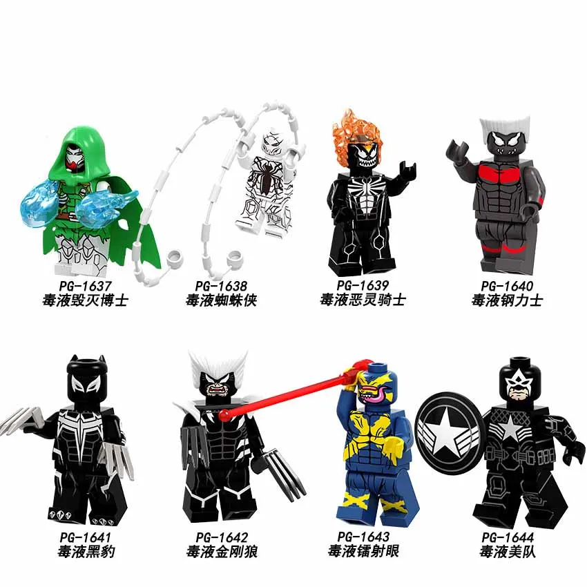 

Spiderman Marvel Spider-Man : Into the Spider-Verse Venom Miles Morales Super Heroes Figures Blocks Toys JM154