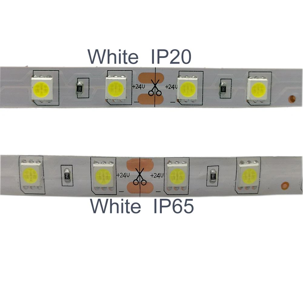 DC 24 V 5050 Светодиодные ленты 60 светодиодный s/m 5 M/Roll 300 светодиодный s IP20 IP65 Водонепроницаемый Светодиодные ленты 5050 RGB, белый, теплый белый, красный, синий, желтый