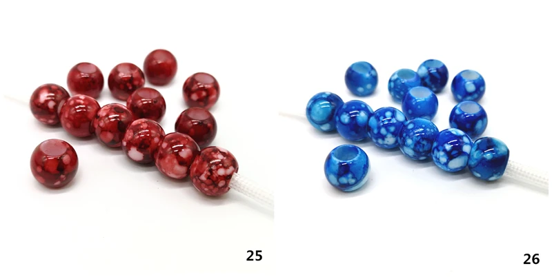 20 pcs 12mm Big Hole Beads Round Beads for Jewelry Making Acrylic Beads Multicolor Loose Bead Jewelry DIY Accessory