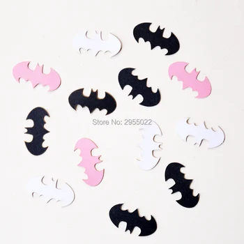 

Batgirl confetti, bat girl logo, pink Bats, girls super heroes birthday party, baby shower,