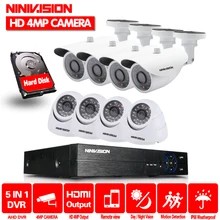 8CH CCTV Surveillance System 4MP 1080P AHD DVR 8PCS CCTV Cameras 4.0 Megapixels Enhanced IR Security Camera System with 2TB HDD