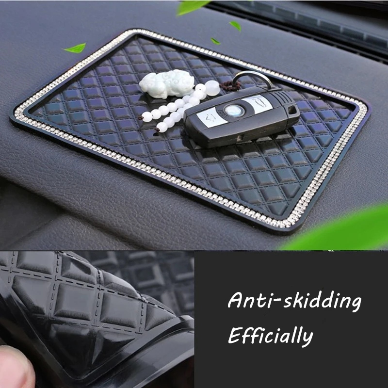 Anti slipmata samoprzylepna auto dashboard mata z futra strusia i stylu