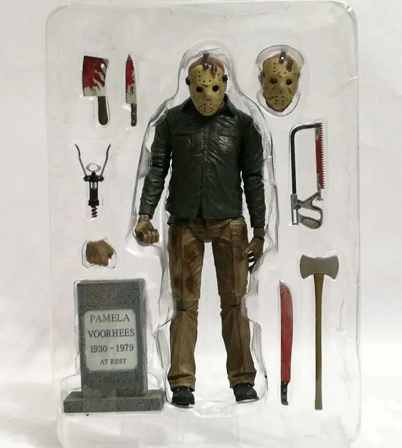 NECA 3D Friday 13th Jason Leatherface бензопила Лори шёл Майкл Майерс Фредди Крюгер Pennywise Джокер Фигурки игрушки