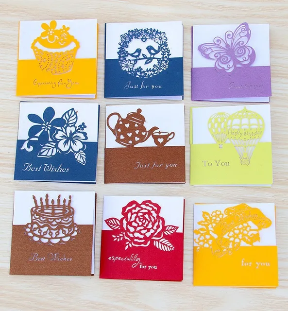 50pc lot cake follow universal greeting card mini holiday card birthday business cards