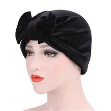Мусульманские Модные женские хиджабы с бантом женские Шапки Мусульманский эластичный тюрбан шапка для выпадения волос головной убор хиджаб Кепка 4,12